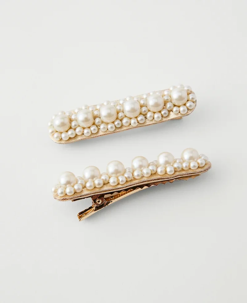 Ann Taylor Pearlized Barrette Ivory Women's