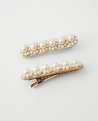 Ann Taylor Pearlized Barrette Ivory Women's