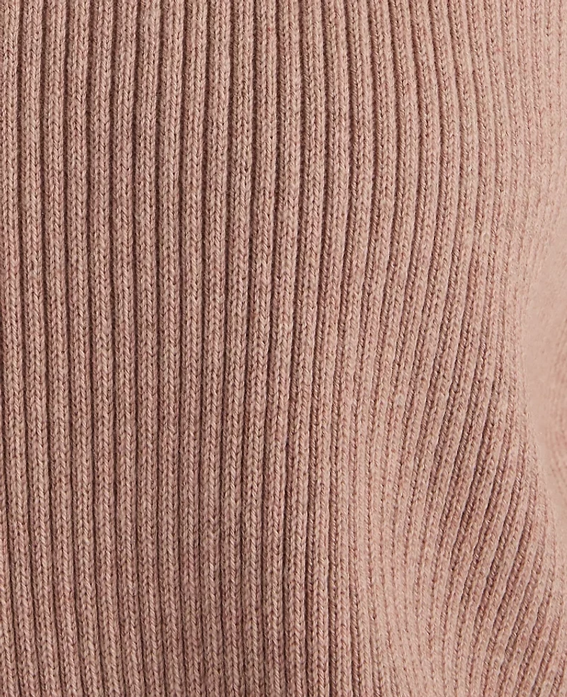 Ann Taylor Haven Well Within Organic Cotton Cashmere Drop Shoulder T-Shirt Desert Clay Heather Women's
