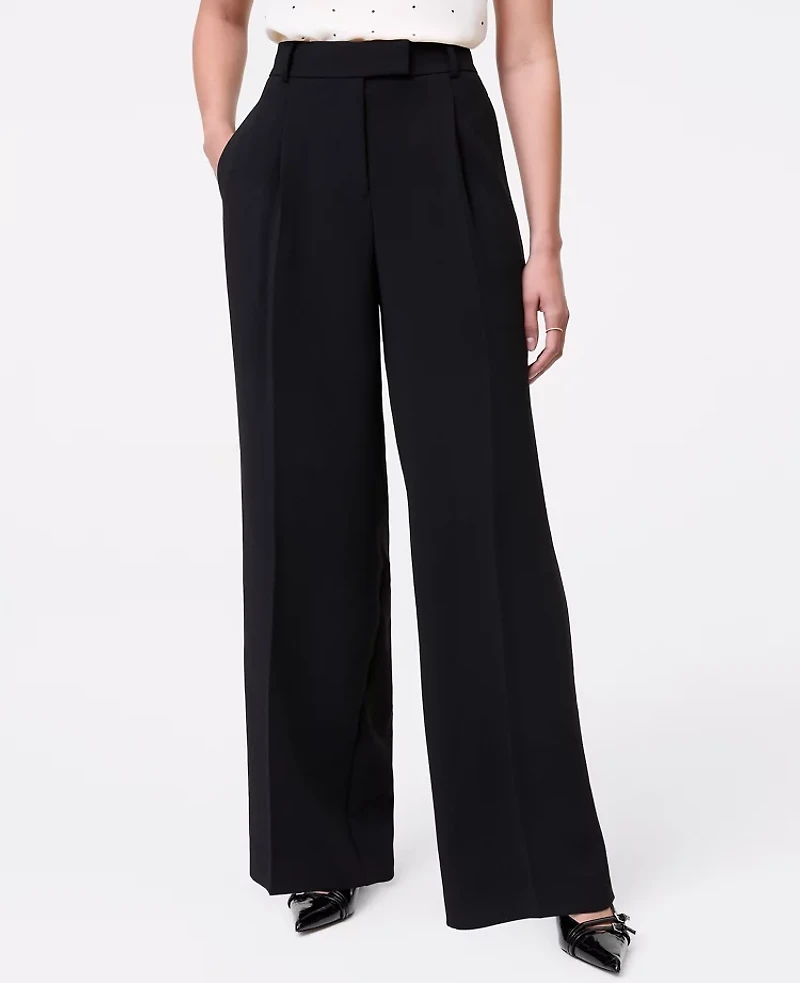 Ann Taylor The Petite Pleated Straight Pant Women's