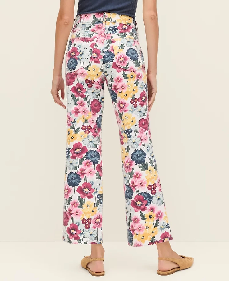 Ann Taylor The Weekend Collection Floral Cropped Boot Jean Women's