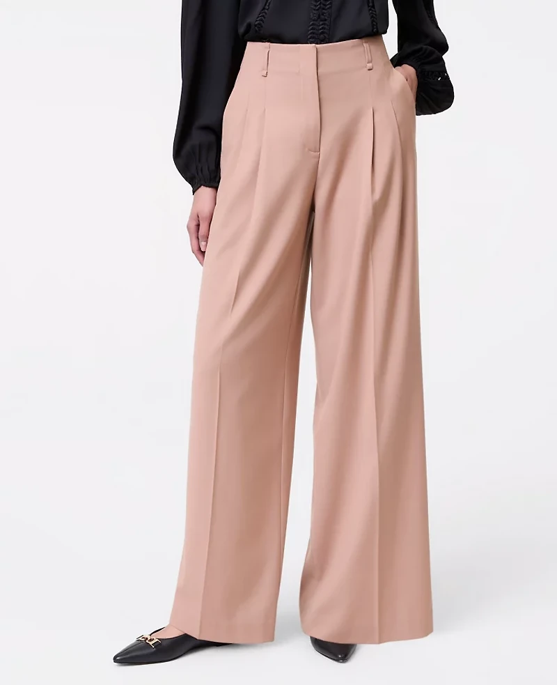 Ann Taylor The Petite Pleated Wide-Leg Pant Women's