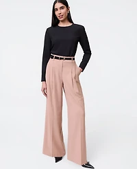 Ann Taylor The Petite Pleated Wide-Leg Pant Women's