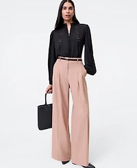 Ann Taylor The Petite Pleated Wide-Leg Pant Women's