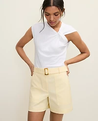 Ann Taylor Weekend Belted Short Women's