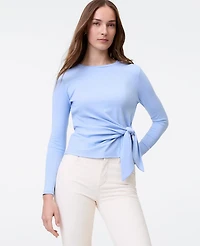 Ann Taylor Petite Weekend Collection Tie Waist Top Daybreak Dew Women's