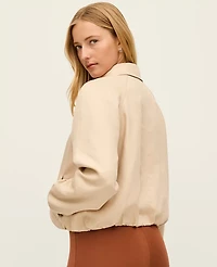 Ann Taylor Bubble Collared Jacket Pale Sandalwood Women's