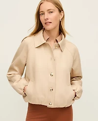 Ann Taylor Bubble Collared Jacket Pale Sandalwood Women's