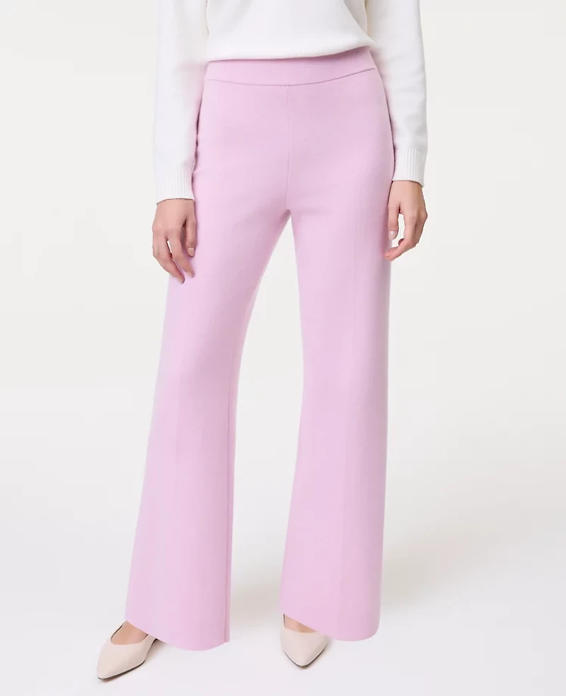 Ann Taylor Petite Weekend Collection Pull-On Wide-Leg Sweater Pant Women's