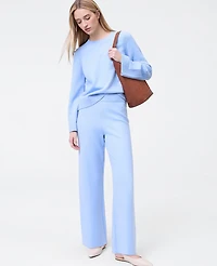 Ann Taylor Petite Weekend Collection Pull-On Wide-Leg Sweater Pant Women's