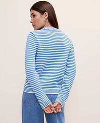 Ann Taylor Weekend Striped Crew Neck Sweater Women's