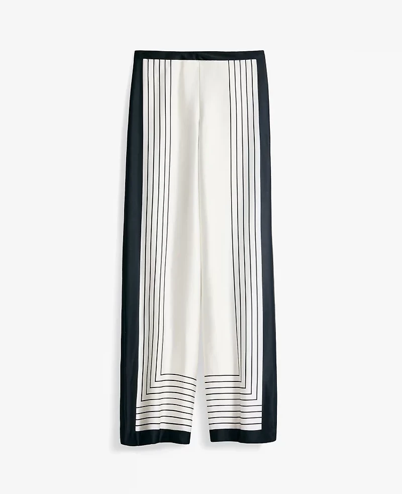 Ann Taylor The Satin Wide-Leg Pant Winter White Women's