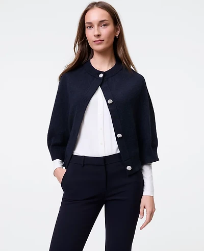 Ann Taylor Embellished Poncho Size XS Night Sky Women's