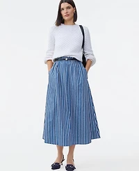 Ann Taylor Petite Striped Maxi Skirt Cold Plunge Women's