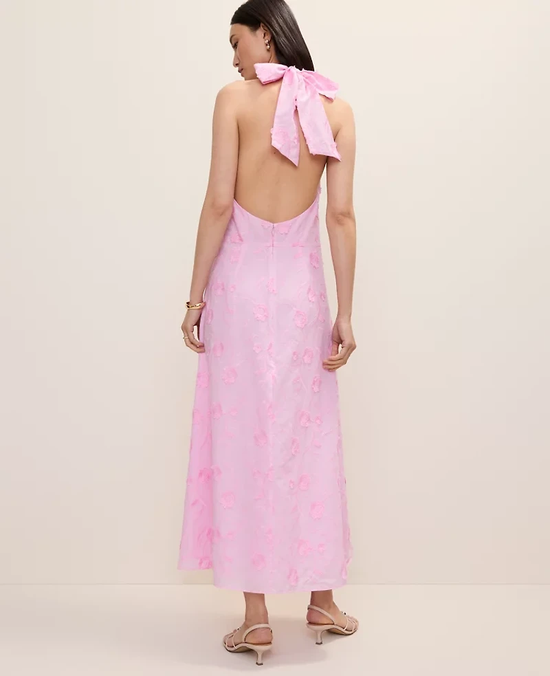 Ann Taylor Halter Flare Maxi Dress Pirouette Women's