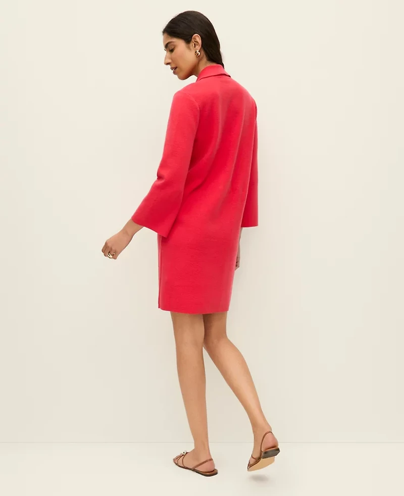 Ann Taylor Collared Shift Dress Smoldering Red Women's