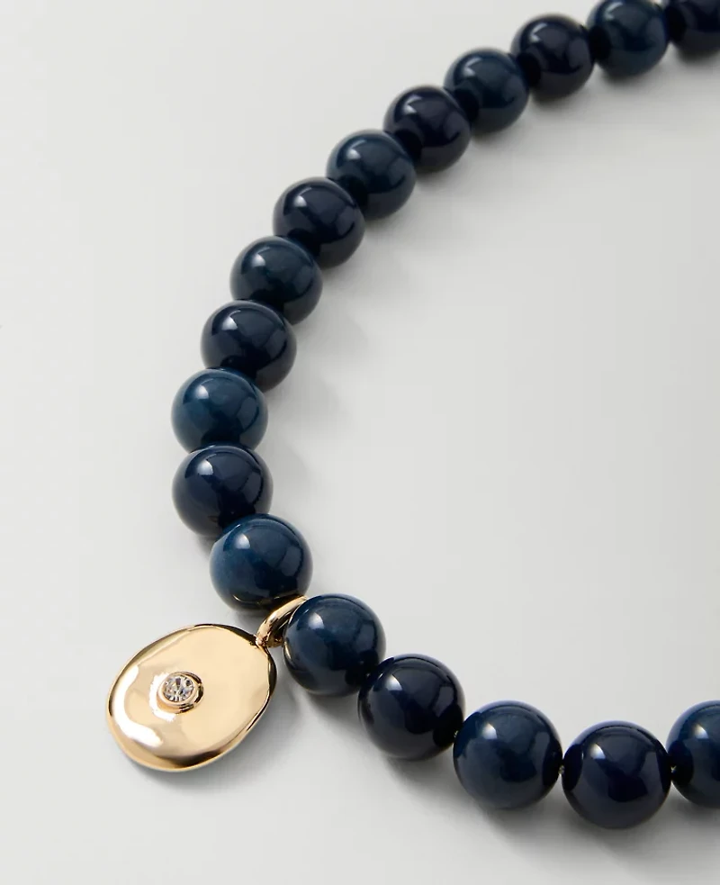 Ann Taylor Stone Pendant Necklace Night Sky Women's