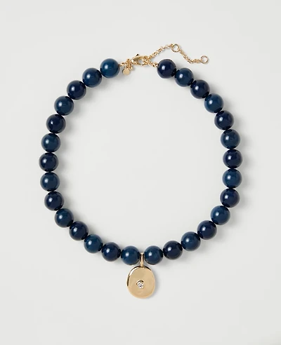 Ann Taylor Stone Pendant Necklace Night Sky Women's