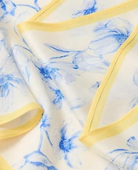 Ann Taylor Floral Triangle Scarf Winter White Women's