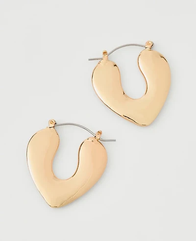 Ann Taylor Open Heart Drop Earrings Goldtone Women's