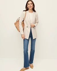Ann Taylor The Petite Crosby Blazer Pinstripe Cream Multi Women's