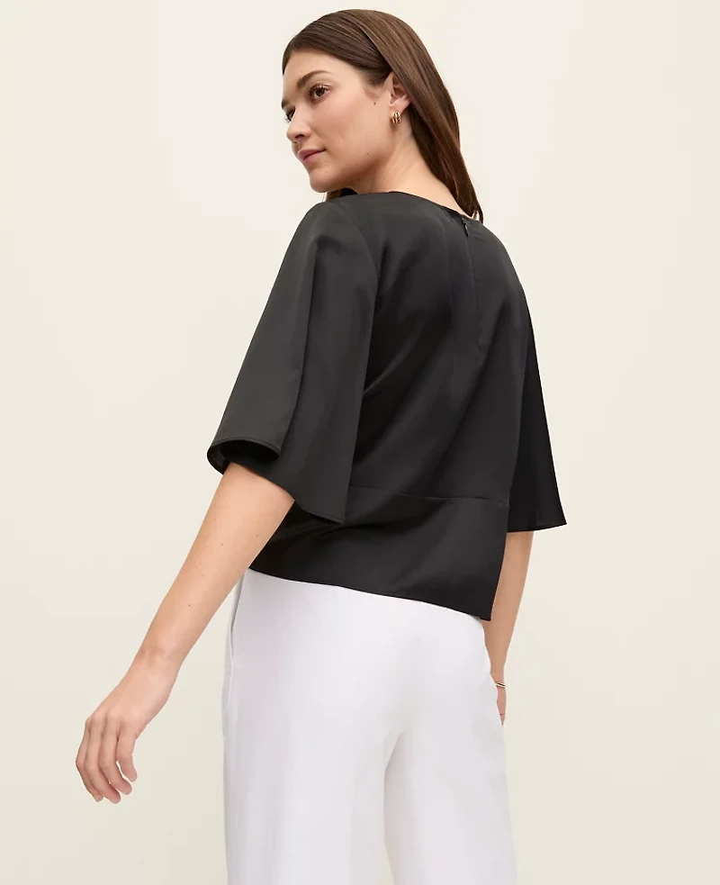 Ann Taylor Satin Tie Waist Blouse Women's