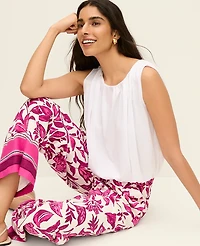 Ann Taylor Petite Gathered Bubble Hem Top Women's