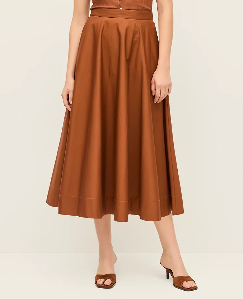 Ann Taylor Petite Full Midi Skirt Women's