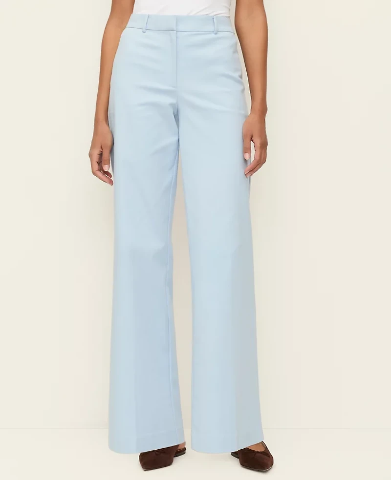 Ann Taylor The Petite Wide-Leg Pant Doubleweave Women's