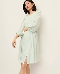 Ann Taylor Petite Belted Flare Dress Pale Aqua Women's