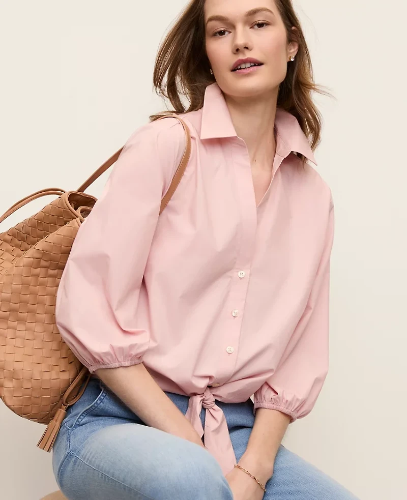 Ann Taylor Tie Waist Blouse Women's