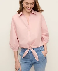 Ann Taylor Tie Waist Blouse Women's