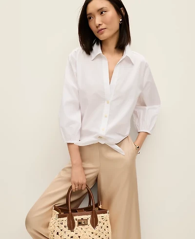 Ann Taylor Tie Waist Blouse Women's