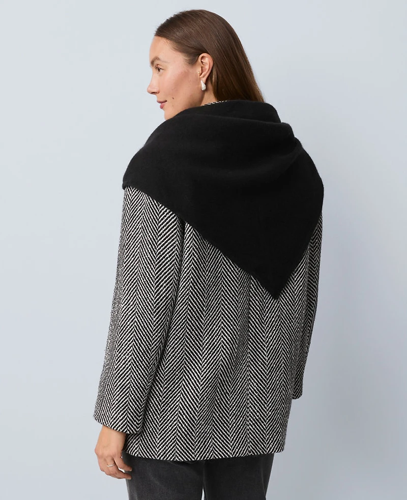 Ann Taylor Oversized Triangle Wrap Scarf Black Women's