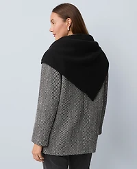 Ann Taylor Oversized Triangle Wrap Scarf Black Women's