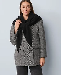 Ann Taylor Oversized Triangle Wrap Scarf Black Women's