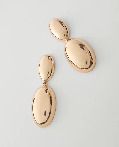 Ann Taylor Double Oval Drop Earrings Goldtone Women's