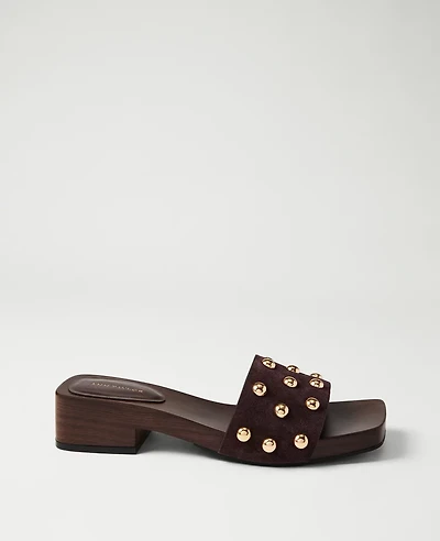 Ann Taylor Suede Studded Sandal Women's