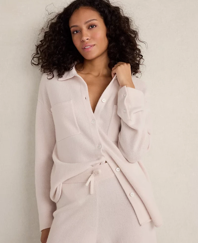 Ann Taylor Haven Well Within Cashmere Shacket Pearl Women's