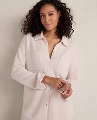 Ann Taylor Haven Well Within Cashmere Shacket Pearl Women's