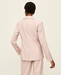 Ann Taylor The Long One Button Blazer Brushed Sand Women's