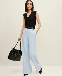 Ann Taylor The Petite Perfect Wide-Leg Pant Fluid Crepe Coastal Glow Women's