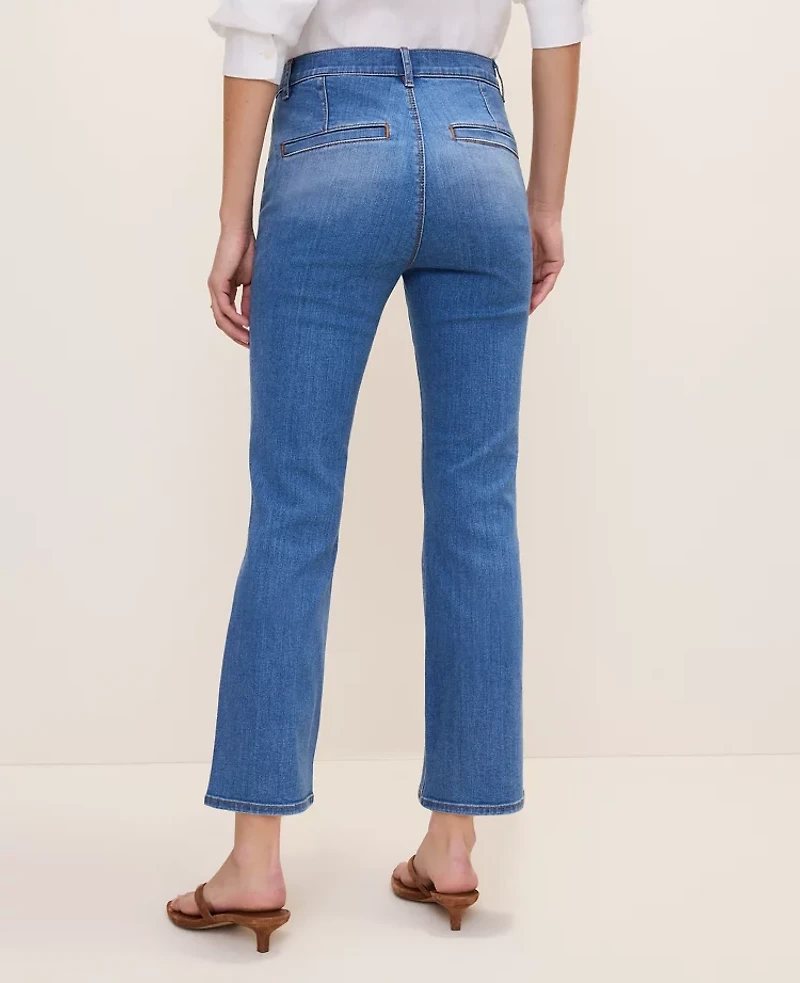 Ann Taylor The Petite Cropped Boot Jean Venice Blue Medium Women's