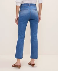 Ann Taylor The Petite Cropped Boot Jean Venice Blue Medium Women's