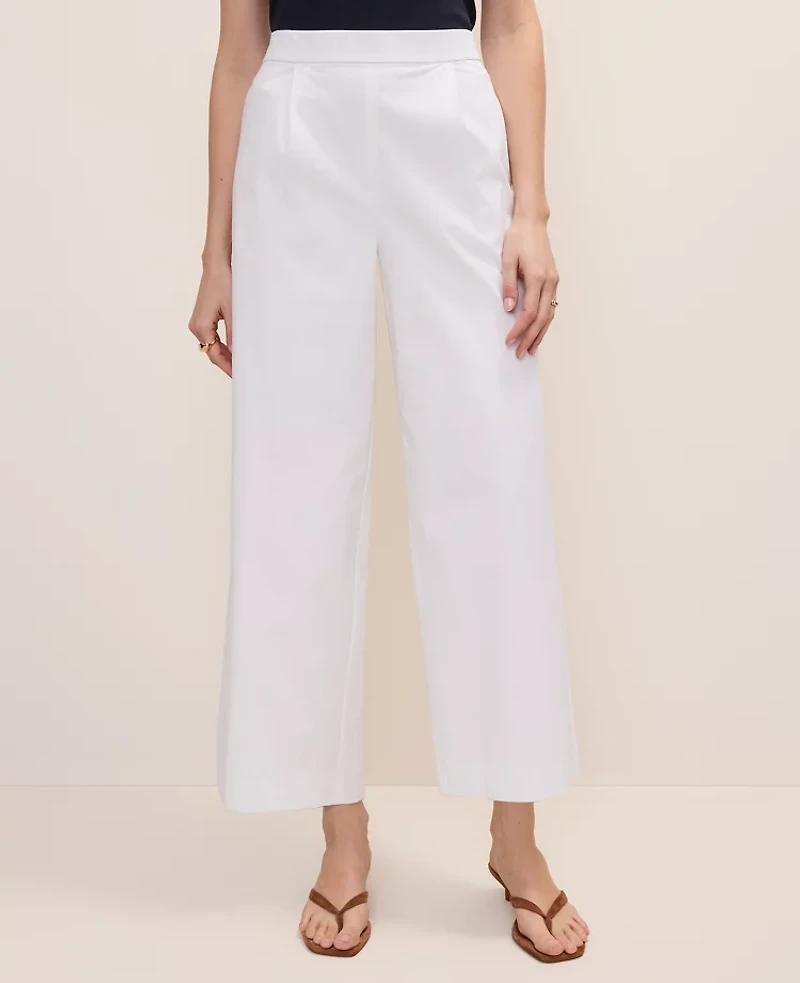 Ann Taylor The Petite Easy Fit Grace Pant White Women's