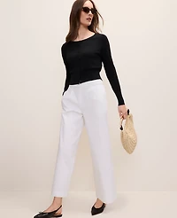 Ann Taylor The Petite Easy Fit Grace Pant White Women's