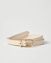 Ann Taylor Leather Textured Square Buckle Belt Women's