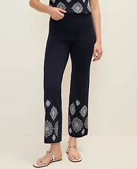 Ann Taylor Petite Embroidered Sweater Pant Night Sky Women's