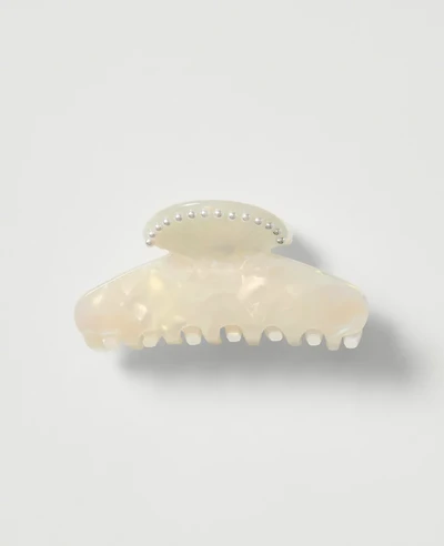 Ann Taylor Pearlized Claw Clip Ivory Women's