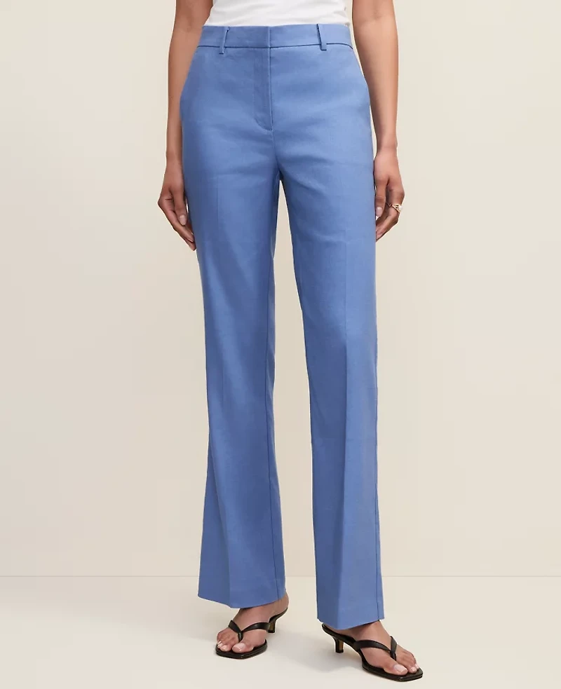 Ann Taylor The High Rise Trouser Linen Blend Ocean Oasis Women's